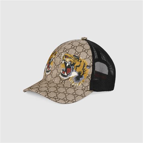 Gucci Tigers Print GG Supreme Baseball Hat 